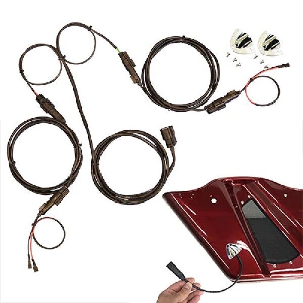 American Hard Bag Delux Rear Speaker Harness For Saddlebags 2 Channel WhSbb2Pnp Ramko